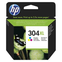 HP oryginalny ink / tusz N9K07AE, HP 304XL, Tri-color, blistr, 300s, 7ml, HP DeskJet 2620,2630,2632,2633,3720,3730,3732,3735