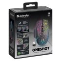 Defender Mysz Oneshot GM-067 LED, 3200DPI, 2.4 [GHz], optyczna, 6kl., bezprzewodowa, czarna, wbudowany akumulator