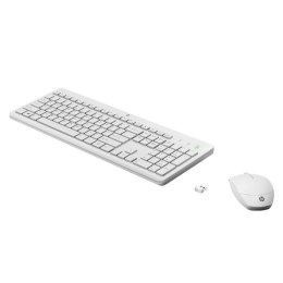 HP 230, Zestaw klawiatur z myszą optyczną bezprzewodową, AAA, CZ/SK, klasyczna, 2.4 [GHz], bezprzewodowa, biała