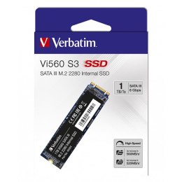 Dysk SSD wewnętrzny Verbatim M.2 SATA III, 1000GB, GB, 1TB, Vi560, 49364, 560 MB/s-R, 520 MB/s-W