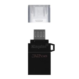 Kingston USB flash disk OTG, USB 3.0, 32GB, Data Traveler microDuo3 G2, czarny, DTDUO3G2/32GB, USB A / USB Micro B