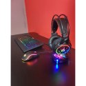 Marvo CM305, RGB zestaw klawiatura + mysz i słuchawki dla graczy, CZ/SK, do gry, membranowa rodzaj przewodowa (USB), czarna