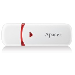 Apacer USB flash disk, USB 2.0, 64GB, AH333, biały, AP64GAH333W-1, USB A, z osłoną