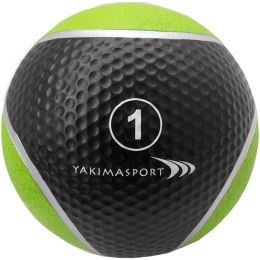 Piłka lekarska Yakima Sport 1 kg czarno-zielona 100308