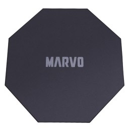 Dla gracza, mata pod fotel, Marvo, GM02, 1100 x 1100 x 2 mm, czarna, antypoślizgowa