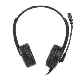 HP DHE-8009 słuchawki z mikrofonem, regulacja głośności, czarna, klasyczna typ 3,5mm jack