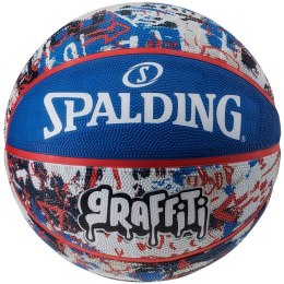 Piłka do kosza Spalding Graffiti niebiesko-czerwona 84377Z