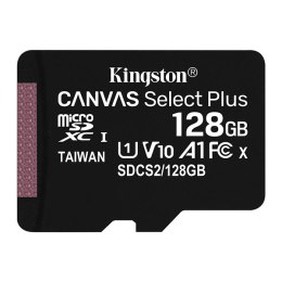 Kingston karta Canvas Select Plus, 128GB, micro SDXC, SDCS2/128GBSP, UHS-I U1 (Class 10), A1