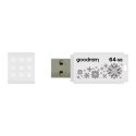 Goodram USB flash disk, USB 2.0, 64GB, UME WINTER, biały, UME2-0640W0R11-WI
