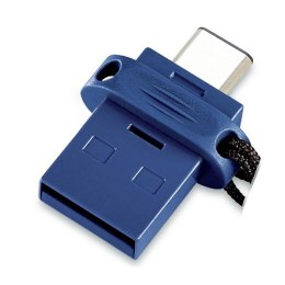 Verbatim USB flash disk OTG, USB 3.0, 32GB, Dual, niebieski, 49966, USB A / USB C, z oczkiem na brelok