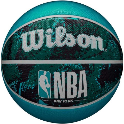 Piłka do kosza Wilson NBA DRV Plus Vibe czarno-niebieska WZ3012602XB6
