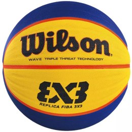 Piłka koszykowa Wilson Fiba 3x3 replica RBR żółto-niebieska WTB1033XB