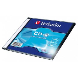 Verbatim CD-R, 43347, DataLife, 1-pack, 700MB, Extra Protection, 52x, 80min., slim box, do archiwizacji danych