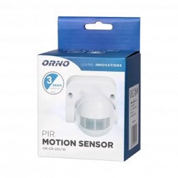 PIR motion sensor 230V 50Hz, do 12m, MAX.1200W, biała, ORNO