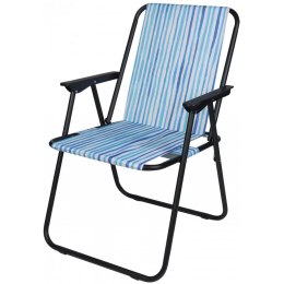 Krzesło turystyczne z podłokietnikami 52x44x75cm składane blue lines