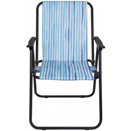 Krzesło turystyczne z podłokietnikami 52x44x75cm składane blue lines