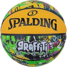 Piłka do koszykówki SPALDING GRAFFITI R.7 zielono żółta