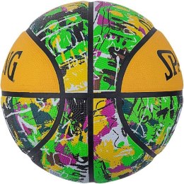 Piłka do koszykówki SPALDING GRAFFITI R.7 zielono żółta