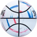 Piłka do koszykówki Spalding marble series r. biały czerwony niebieski