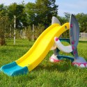 Duża zjeżdżalnia ślizgawka ogrodowa plastikowa dla dzieci 204x112x123 cm Słoń