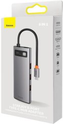 Baseus StarJoy 8-Port | Adapter HUB USB-C - HDMI/ 3*USB3.1/ RJ45/ SD/TF / PD 100W BASEUS