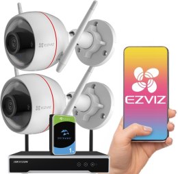 Zestaw monitoringu bezprzewodowego 2 kamery tubowe 4MPx WiFi EZVIZ EZVIZ