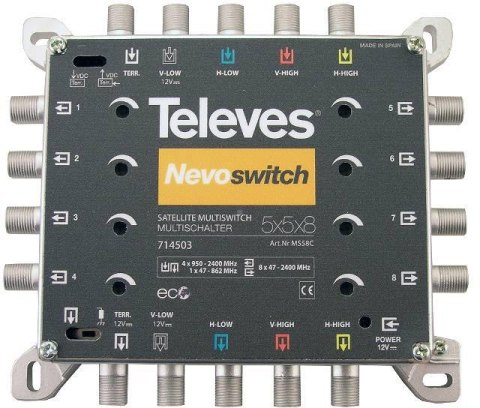 Multiswitch Televes Nevoswitch 5x5x8, ref. 714503 TELEVES