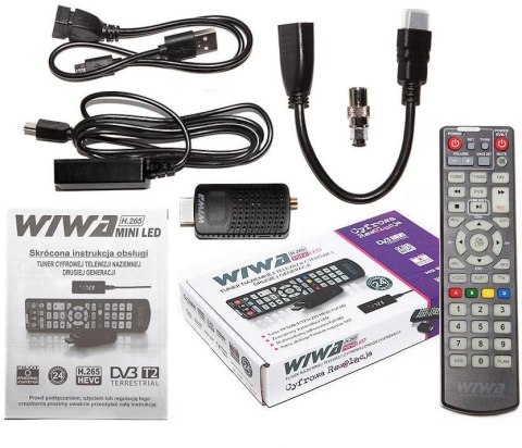 Tuner DVB-T/T2 WIWA H.265 MINI LED WIWA