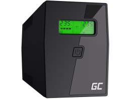 UPS ZASILACZ AWARYJNY Green Cell POWER PROOF 600VA 360W Z WYŚWIETLACZEM LCD UPS01LCD GREEN CELL