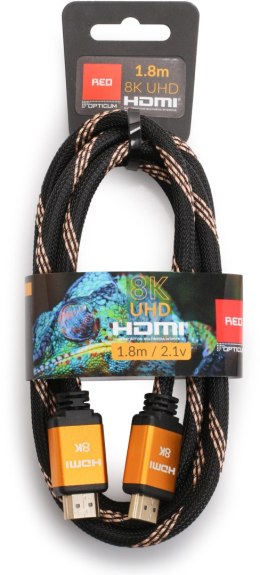 Kabel HDMI-HDMI Opticum RED 8K UHD - 1.8m (v2.1) OPTICUM