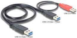 KABEL USB-A(M)+POWER USB-A(M)->USB-A(M) 3.0 0.6M CZARNY LANBERG
