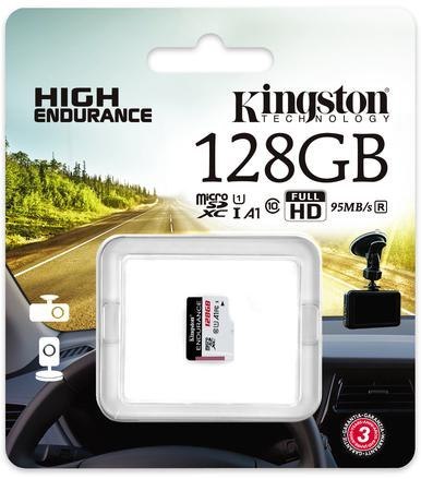 Karta pamięci Kingston High-Endurance microSD 128GB UHS-I U1 24/7 (rejestratory i monitoring) KINGSTON