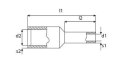 TULEJKA IZOLOWANA 10mm2 DUI-10,0-12CR CZERWONY (100szt.) TRYTYT