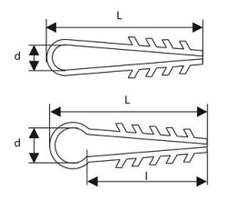 Uchwyty do mocowania przewodów okrągłych UWO-10 (100szt.) TRYTYT