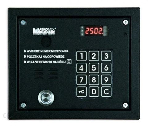 Laskomex CP-2503TP czarna Panel audio z czytnikiem kluczy "Dallas" LASKOMEX