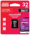 KARTA PAMIĘCI microSD GOODRAM UHS1 CL10 32GB + ADAPTER 100MB GOODRAM