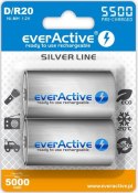Akumulatorki D / R20 everActive Ni-MH Ni-MH 5500 mAh ready to use Silver line (box 2 szt) EVERACTIVE