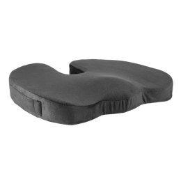 Ortopedyczna poduszka, plastikowa końcówka odporna na nacisk, ergonomiczna, czarny, pianka z efektem pamięci, Powerton