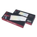 Marvo KG962 EN - R, klawiatura US, do gry, mechaniczna rodzaj przewodowa (USB), biała, podświetlenie, czerwone przełączniki