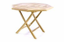 Stół składany DIVERO - drewno tekowe - 100 cm