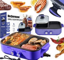 Wielofunkcyjna kuchenka elektryczna z grillem 2w1 1300W Heckermann® R40-1 HECKERMANN
