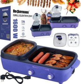Wielofunkcyjna kuchenka elektryczna z grillem 2w1 1600W Heckermann® R40-2 HECKERMANN