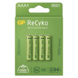 Akumulatorki, AAA (HR03), 1.2V, 950 mAh, GP, kartonik, 4-pack, ReCyko