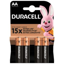 Bateria alkaliczna, AA, 1.5V, Duracell, blistr, 4-pack, MN1500