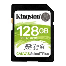 Kingston karta Canvas Select Plus, 128GB, SDXC, SDC2/128GB, UHS-I U3 (Class 10), A1