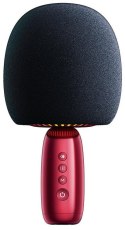 Joyroom mikrofon bezprzewodowy do karaoke z głośnikiem Bluetooth 5.0 2500mAh czerwony JR-K3 red JOYROOM
