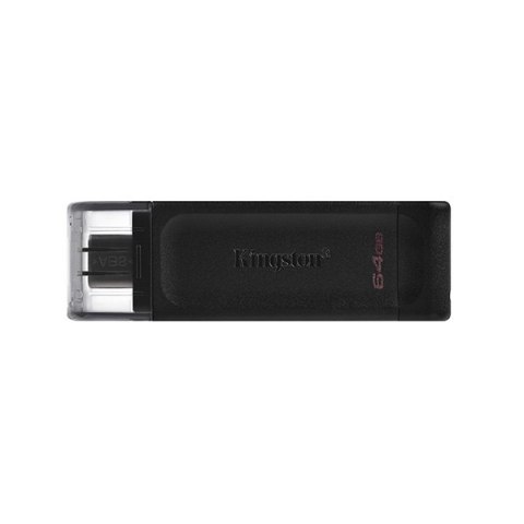Kingston USB flash disk, USB 3.0, 64GB, DataTraveler 70, czarny, DT70/64GB, USB C