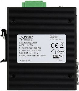 Switch przemysłowy ISFG64 PULSAR (4xPoE, 2xSFP) PULSAR