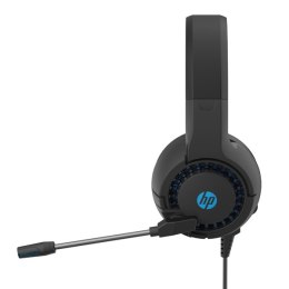 HP DHE-8011, słuchawki z mikrofonem, regulacja głośności, czarna, 2.0, podświetlona, 3.5 mm jack + USB