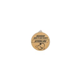 Medal Srebrny Biathlon Z Miejscem Na Emblemat 25 Mm Z Grawerowaniem Na Laminacie